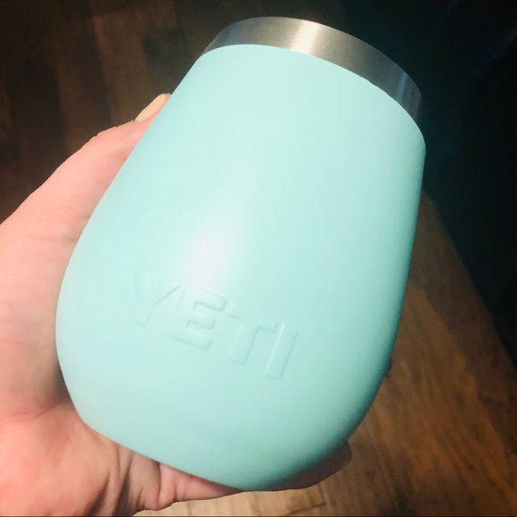 Yeti Rambler 10ox Wine 🍷 Cup Seafoam Blie - Picture 5 of 6